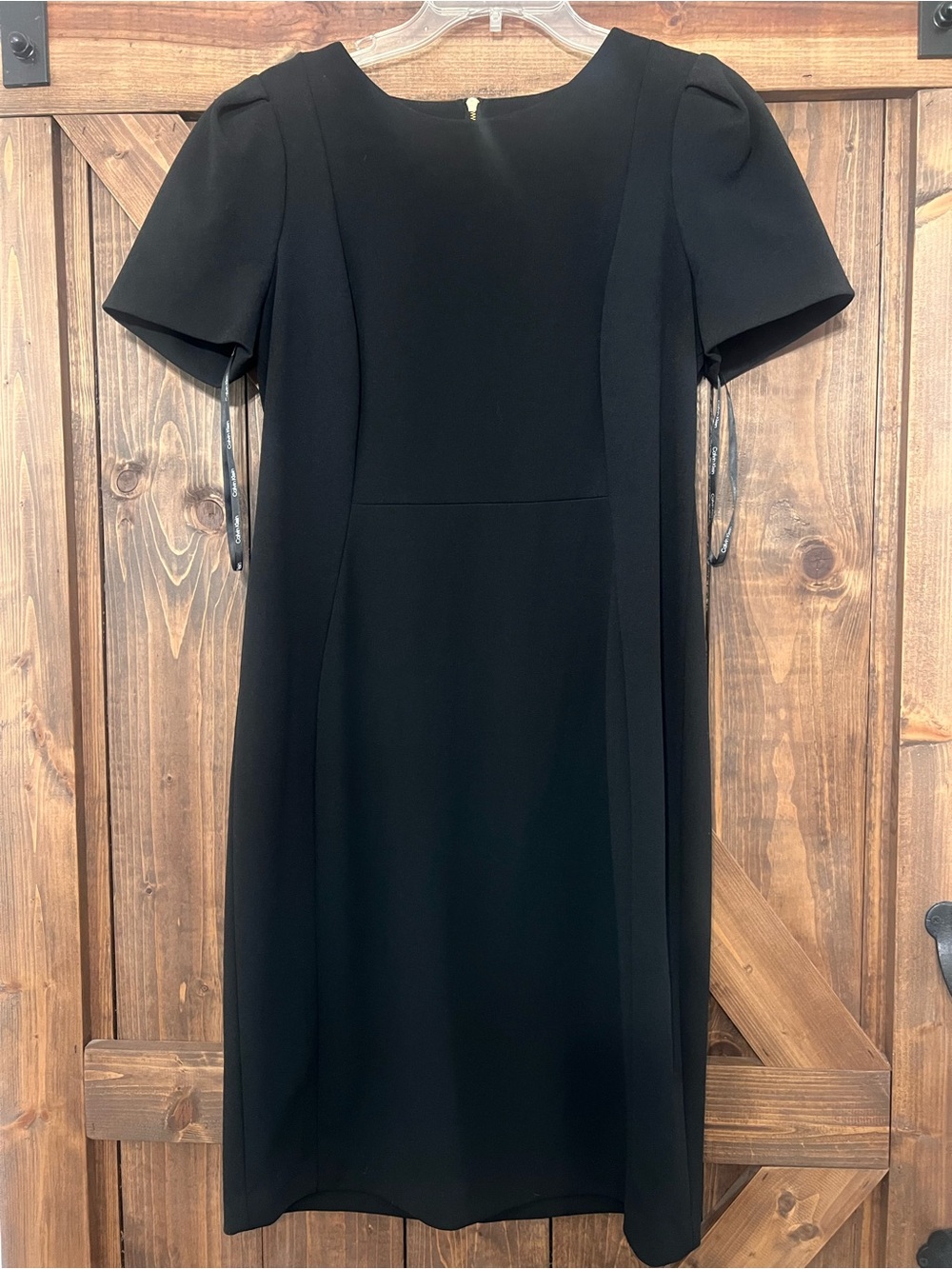 Calvin Klein Black Short-Sleeve Shift Dress